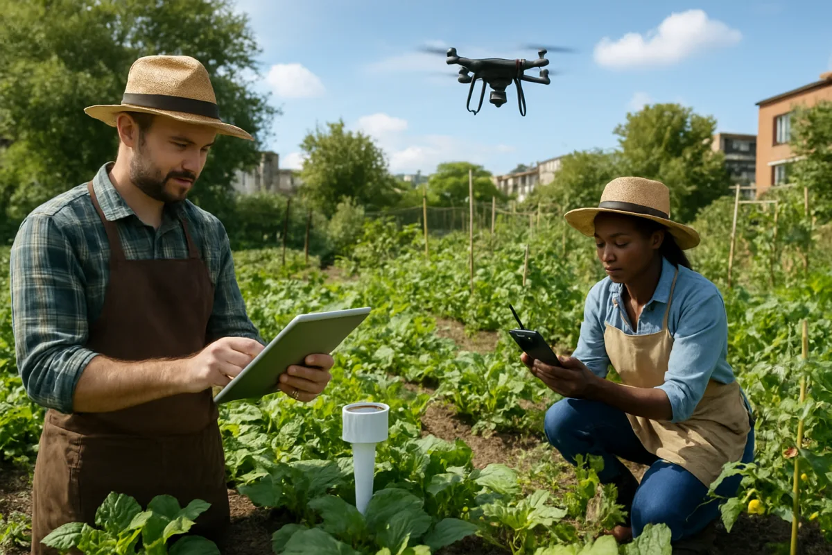 Agricultura de precisão em pequenos sistemas: Ferramentas inovadoras para otimizar jardins urbanos e fazendas familiares